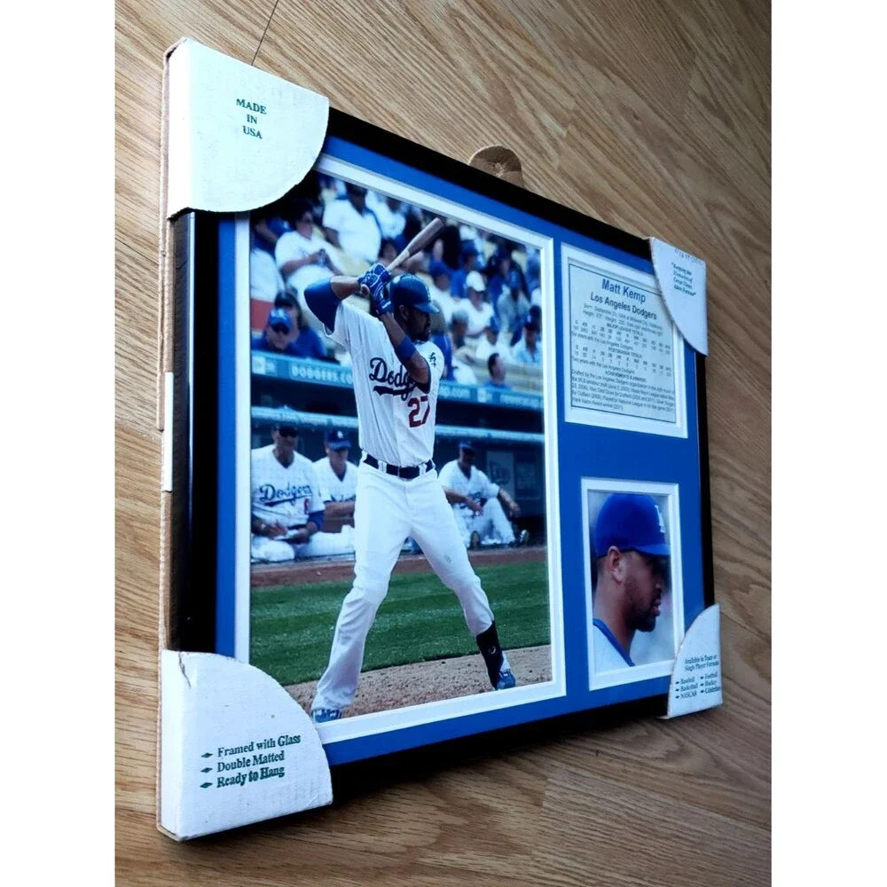 Los Angeles Dodgers MATT KEMP Framed Photos W/Glass Double Matted 14X11X3/4